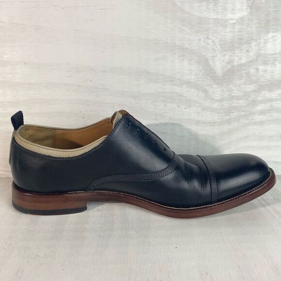 Johnston & Murphy Clayton Black and Gray Sheepskin Cap Toe 154705 Men’s Size 8.5 - Picture 1 of 9
